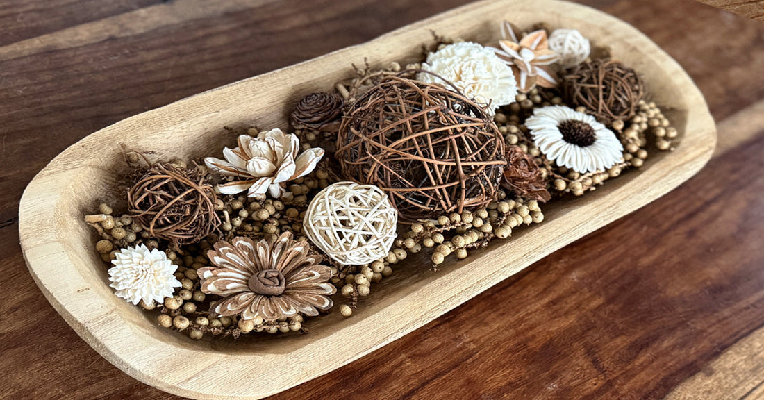 Neutral Dough Bowl Decorating Ideas