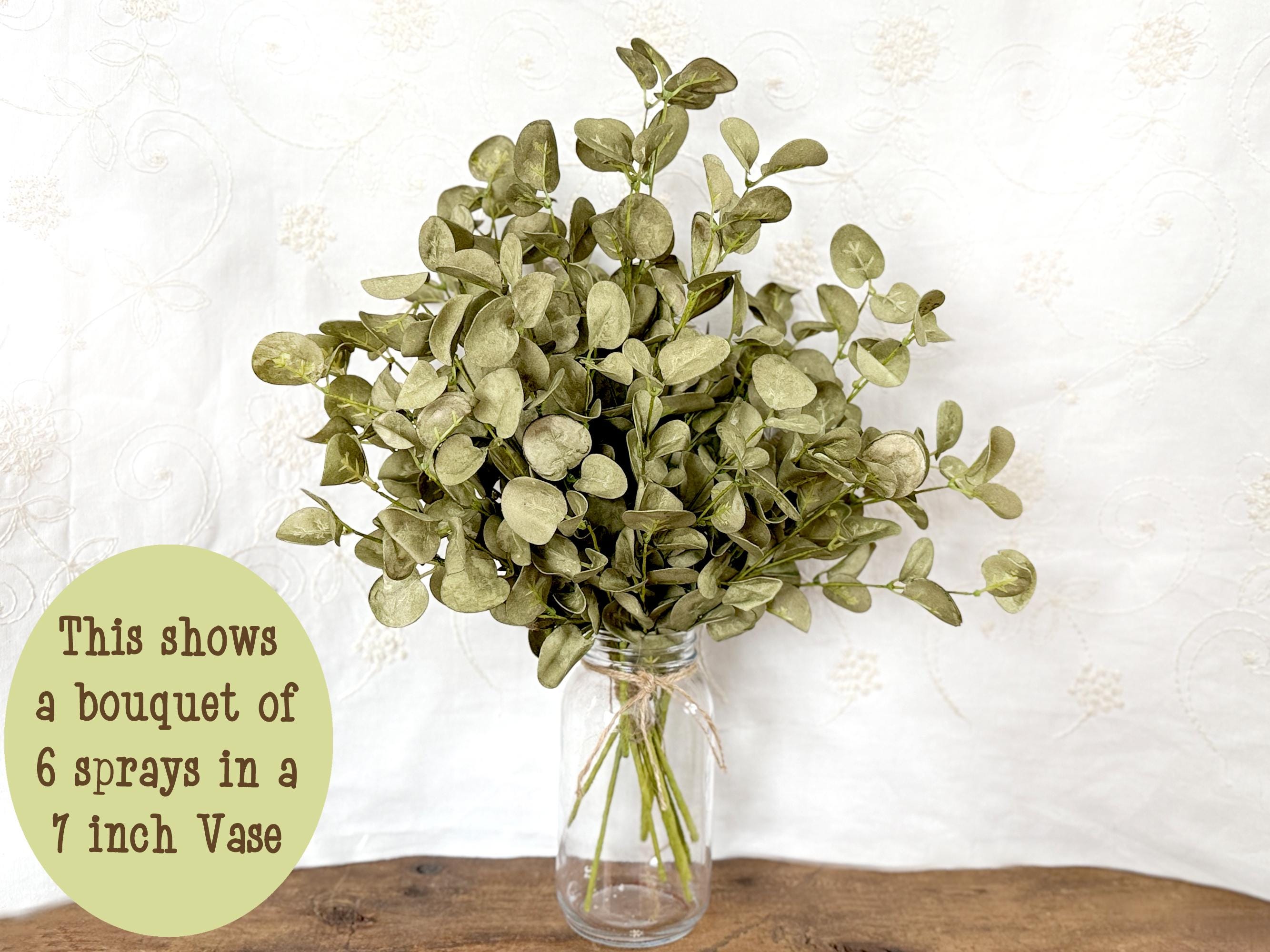 Greenery Sprays For Vase, Artificial Eucalyptus, Rustic Table Centerpiece, Fake Realistic Eucalyptus for Arrangements, Wreath Making Supply