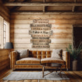 Personalized Lake House Rules Sign – Rustic Cabin Wall Art