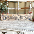 Rustic Christmas Sign – Twas The Night Before Christmas Reindeer Wall Decor