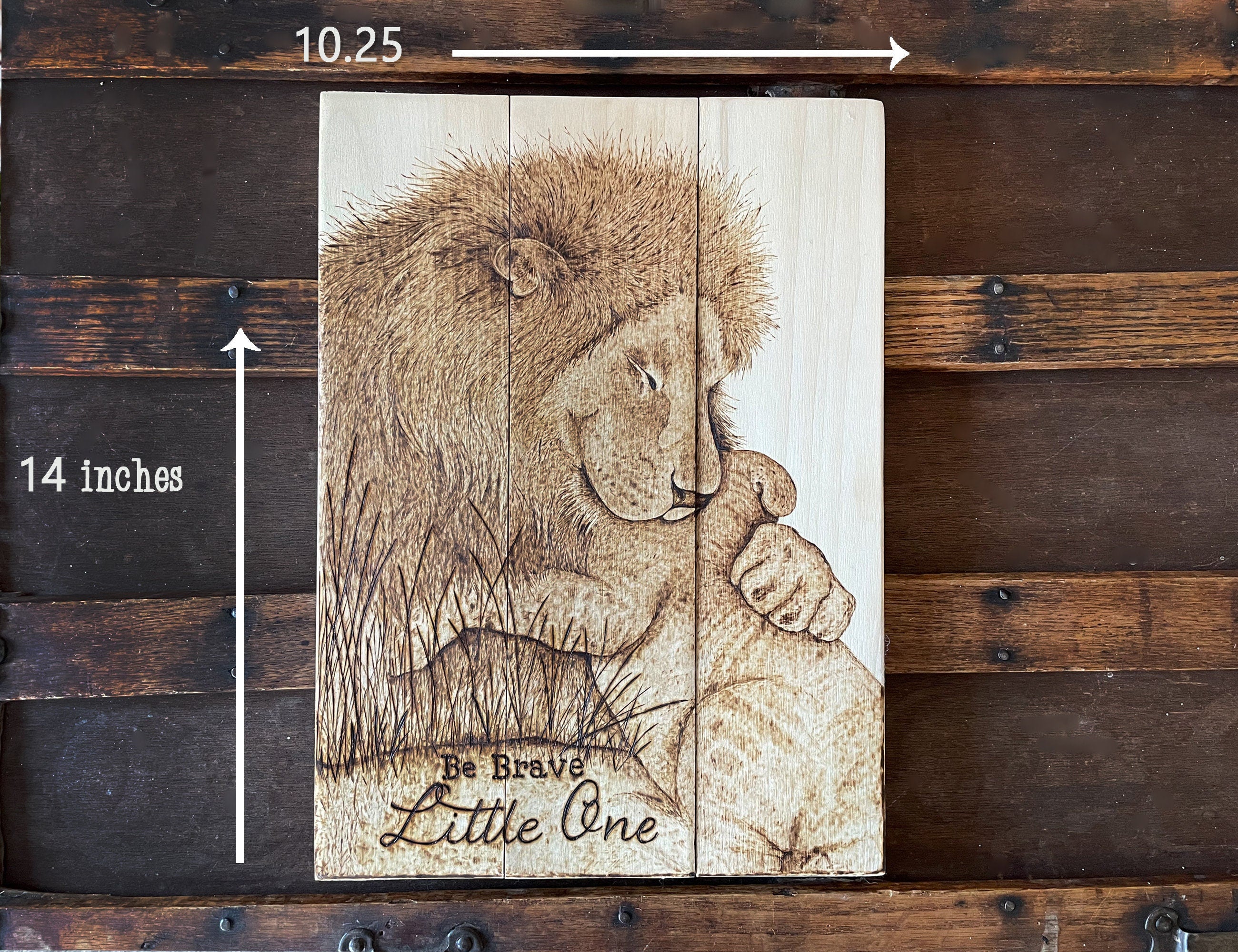Be Brave Little One Lion Nursery Wall Art