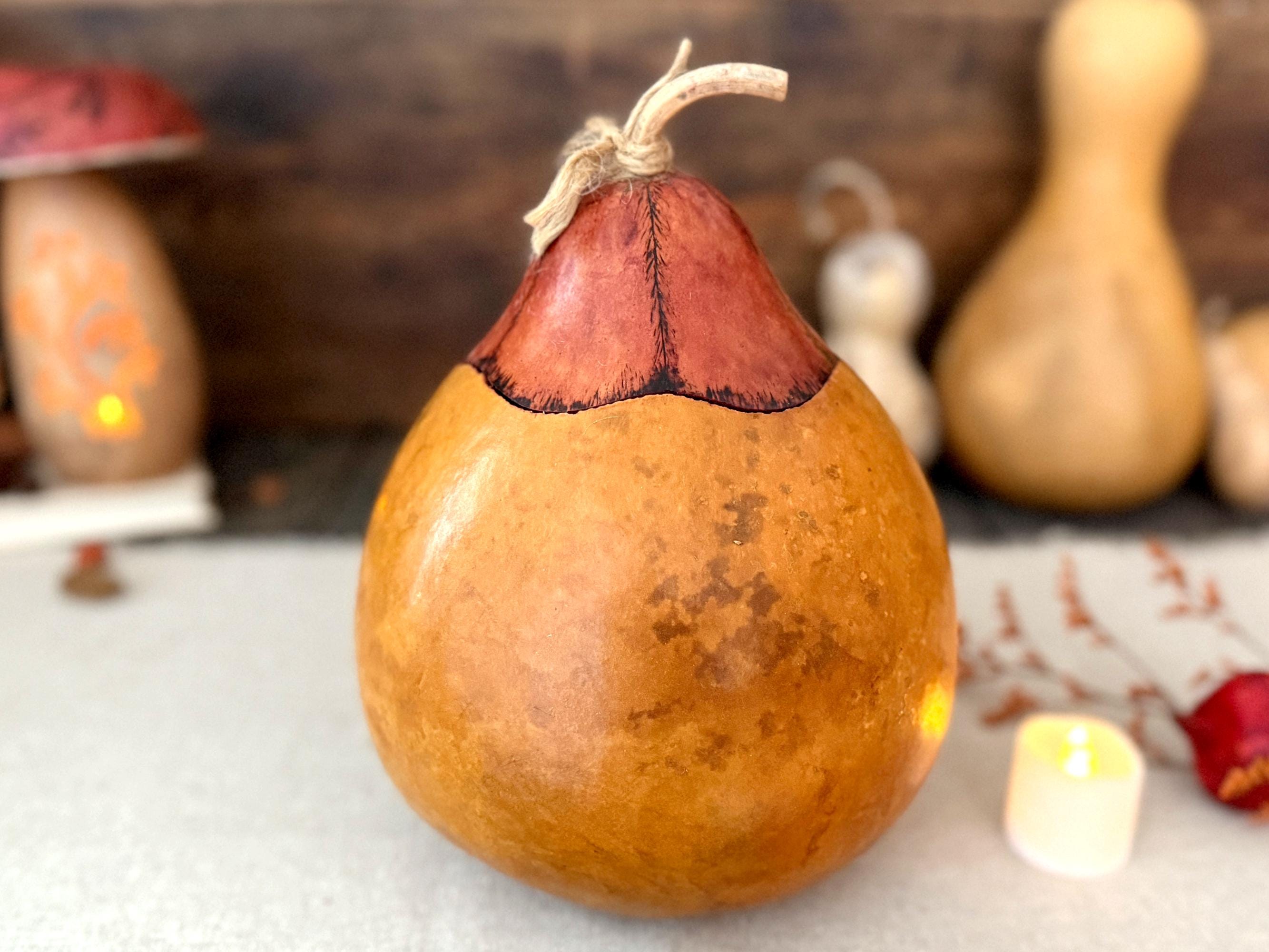 Personalized Dog Gift – Handcrafted Gourd Light Table Centerpiece with Butterfly Artwork