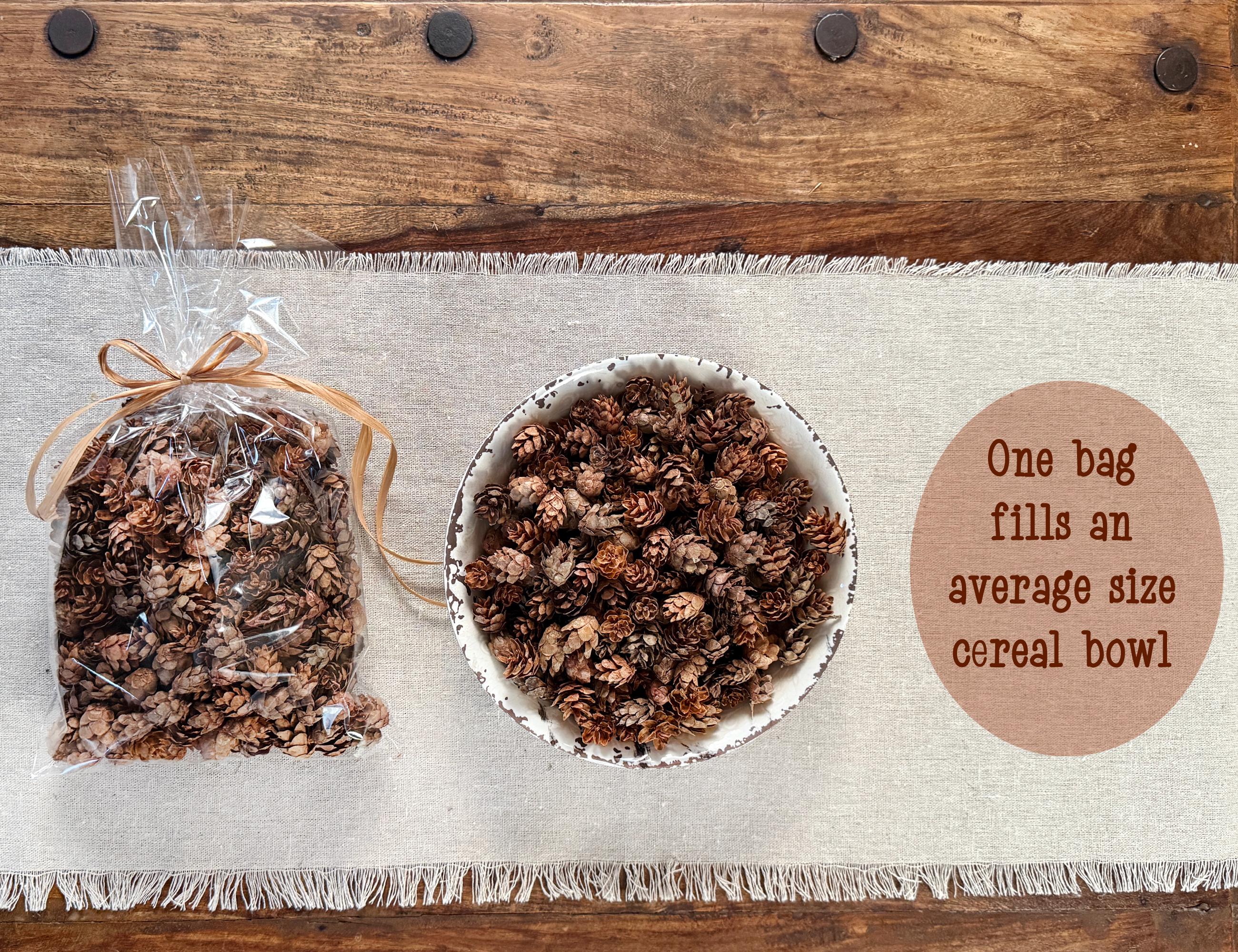 Bag of granola next to a bowl filled with granola on a wooden surface.