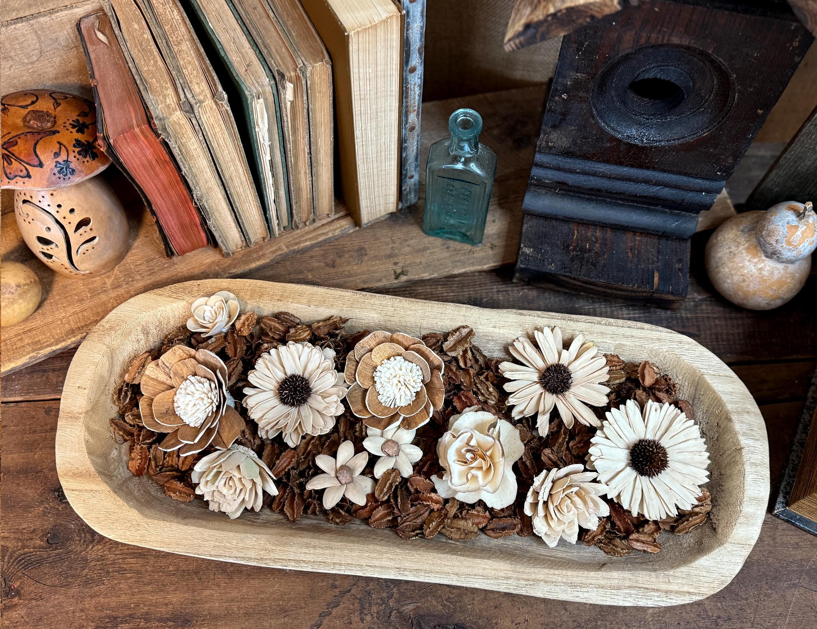 Fall Bowl Filler, Dough Bowl Decorations, Dried Botanicals, Neutral Bowl Fillers, Centerpieces For Coffee Table, Natural Vase Filler
