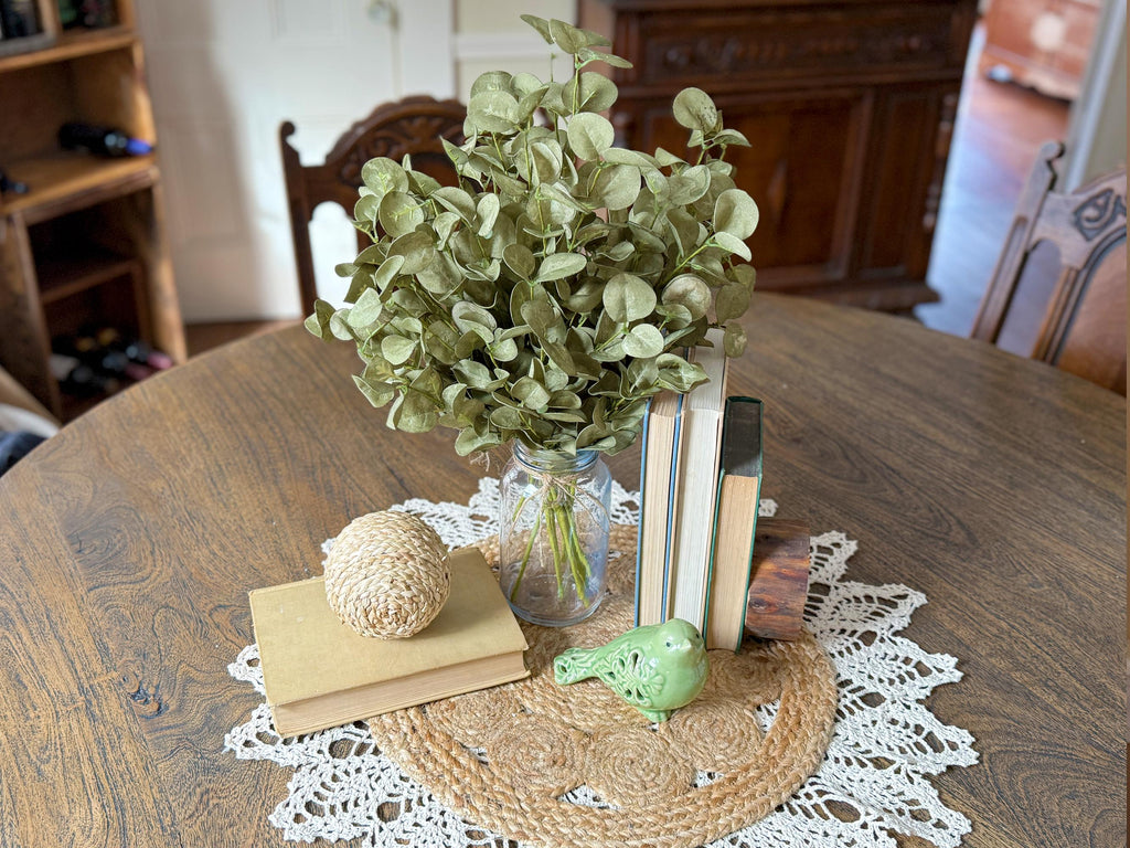 Greenery Sprays For Vase, Artificial Eucalyptus, Rustic Table Centerpiece, Fake Realistic Eucalyptus for Arrangements, Wreath Making Supply