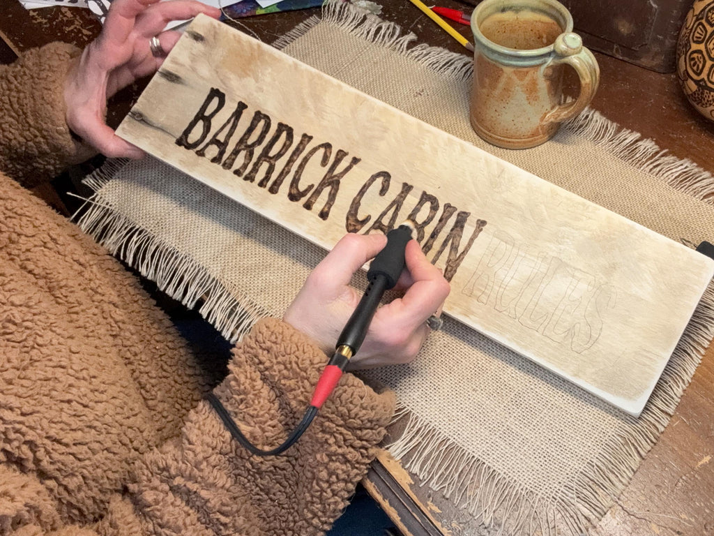 Personalized Cabin Rules Wall Art – Rustic Lodge & Lake House Decor