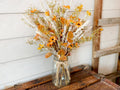 Faux Flowers, Wildflower Spray With Gold Daisies and Heather, Artificial Flowers For Your Rustic Centerpiece, Fall Foliage Arrangement
