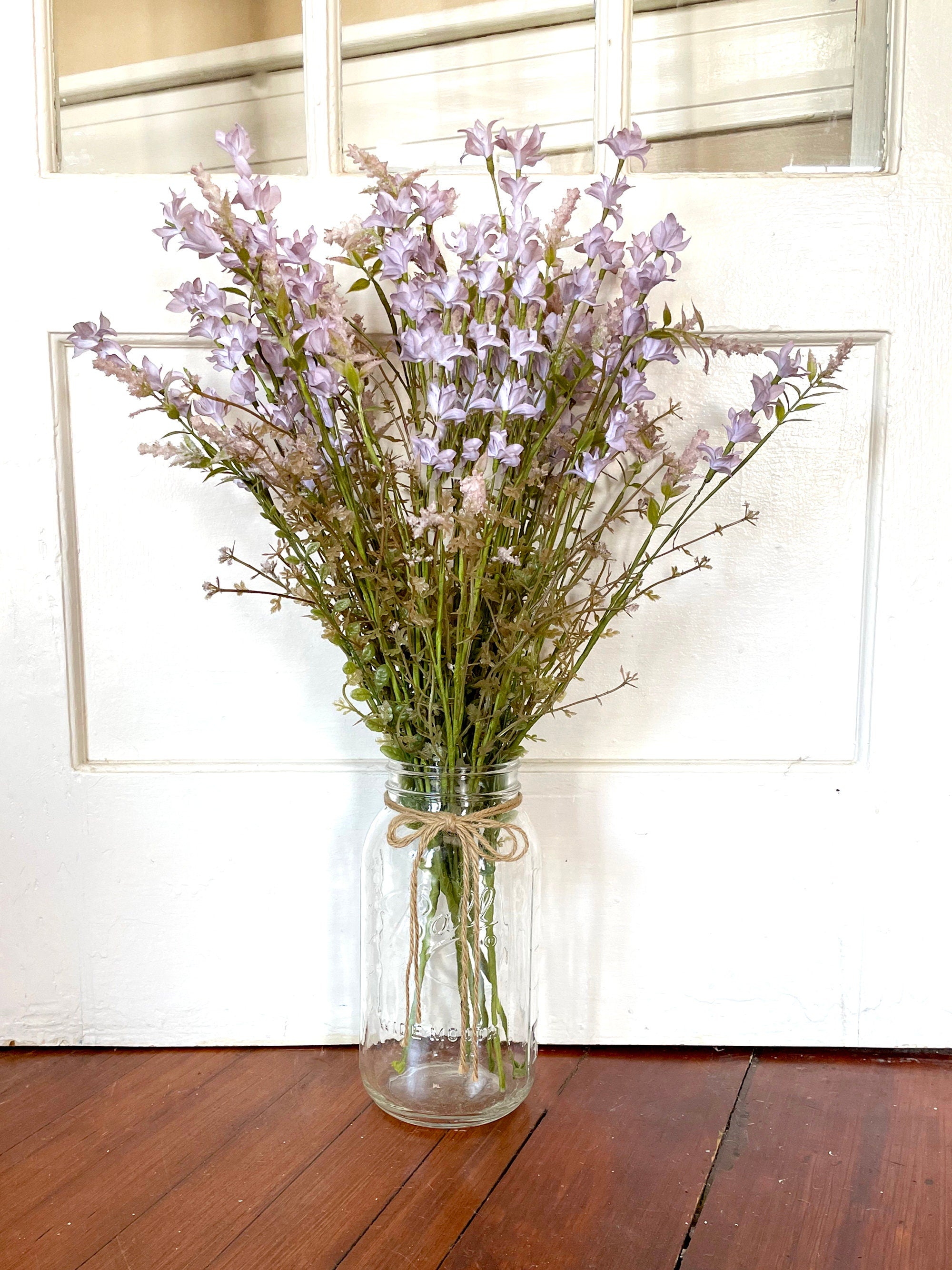 Faux Purple Wildflower Stems – Lavender Blossoms for Vases & Centerpieces