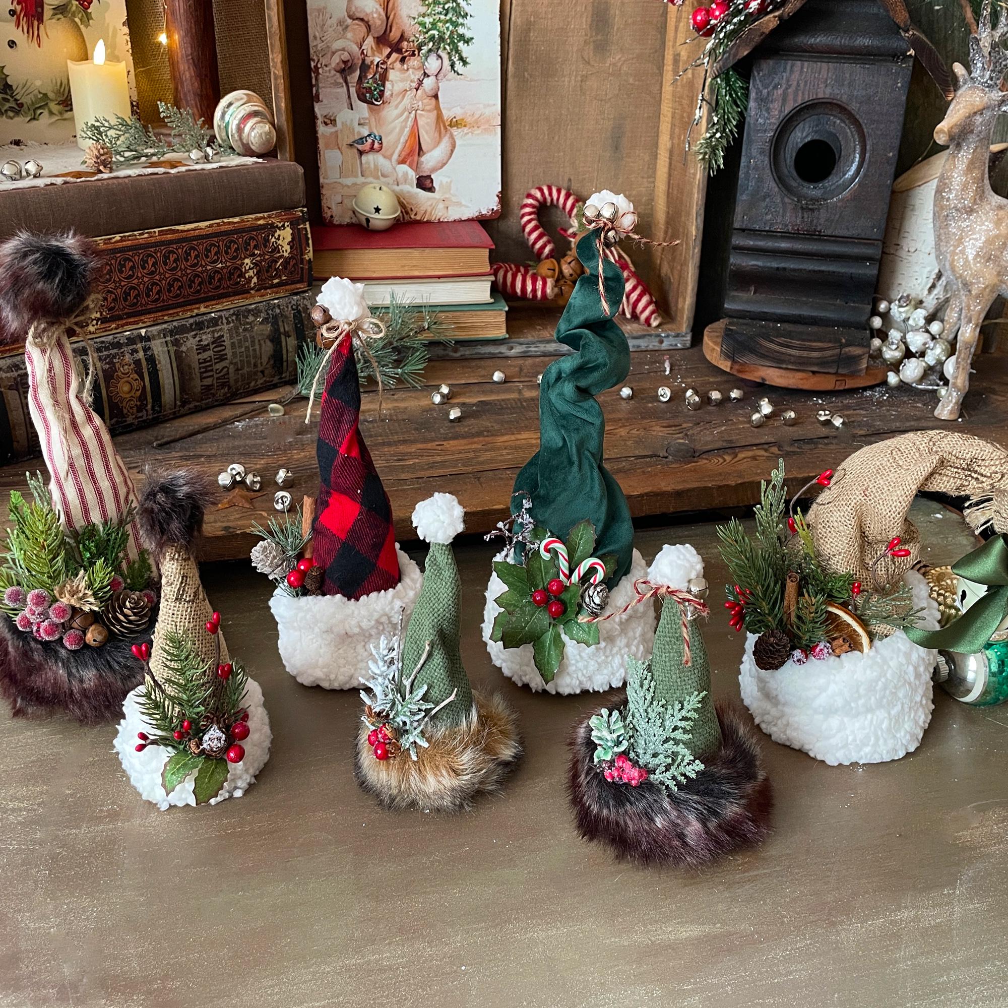 Fizzle the Christmas Elf – Handcrafted Natural Gourd Elf with Battery Candle