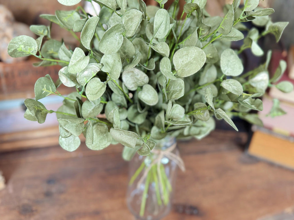 Greenery Sprays For Vase, Artificial Eucalyptus, Rustic Table Centerpiece, Fake Realistic Eucalyptus for Arrangements, Wreath Making Supply