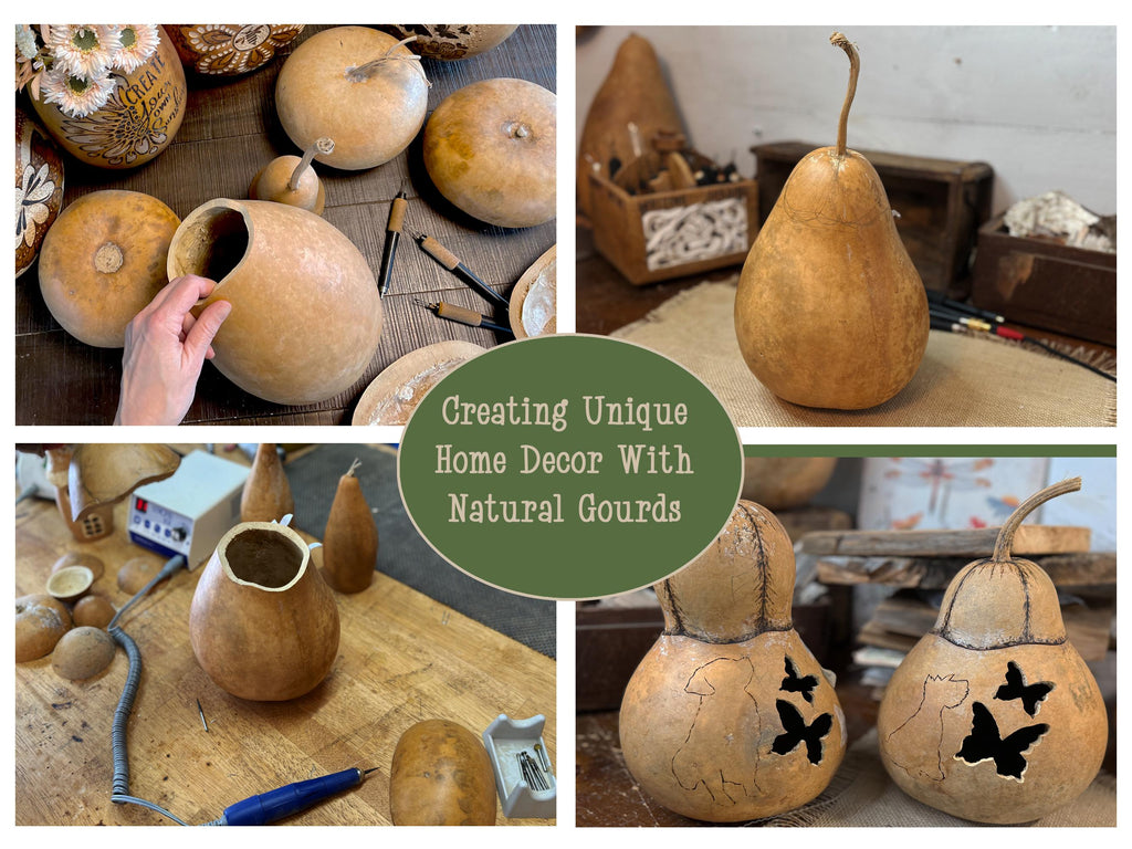 Personalized Dog Gift – Handcrafted Gourd Light Table Centerpiece with Butterfly Artwork