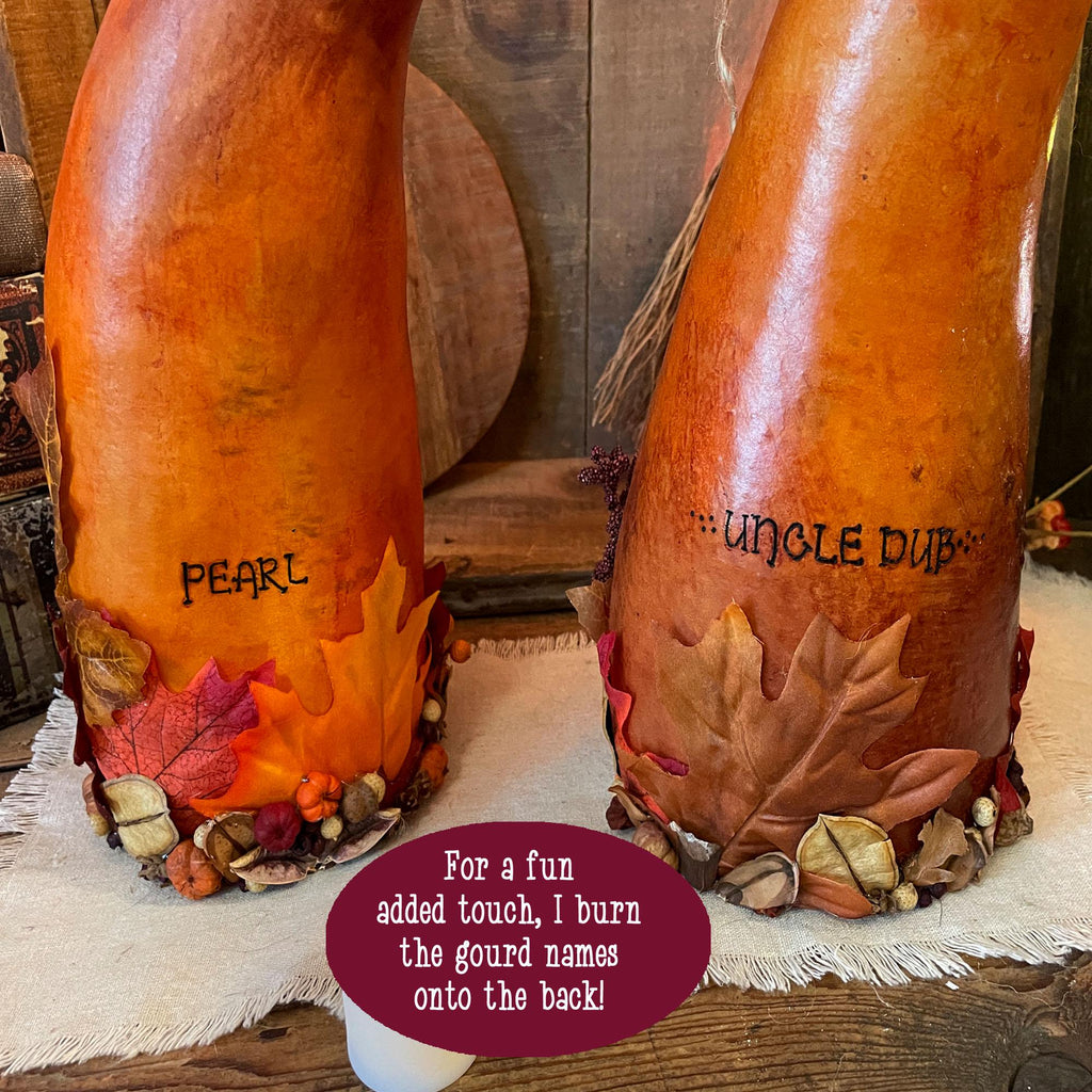 Pearl – Whimsical Hand Carved Pumpkin Gourd with Candle Light