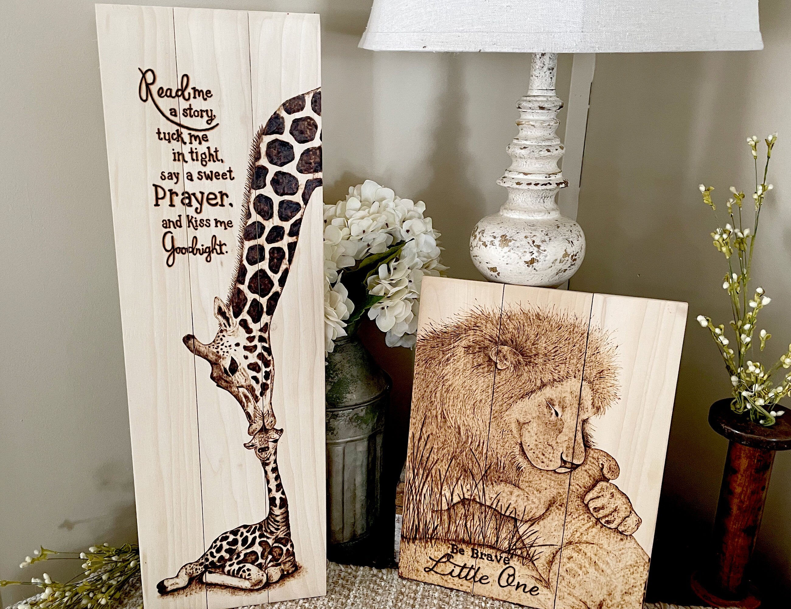 Be Brave Little One Lion Nursery Wall Art