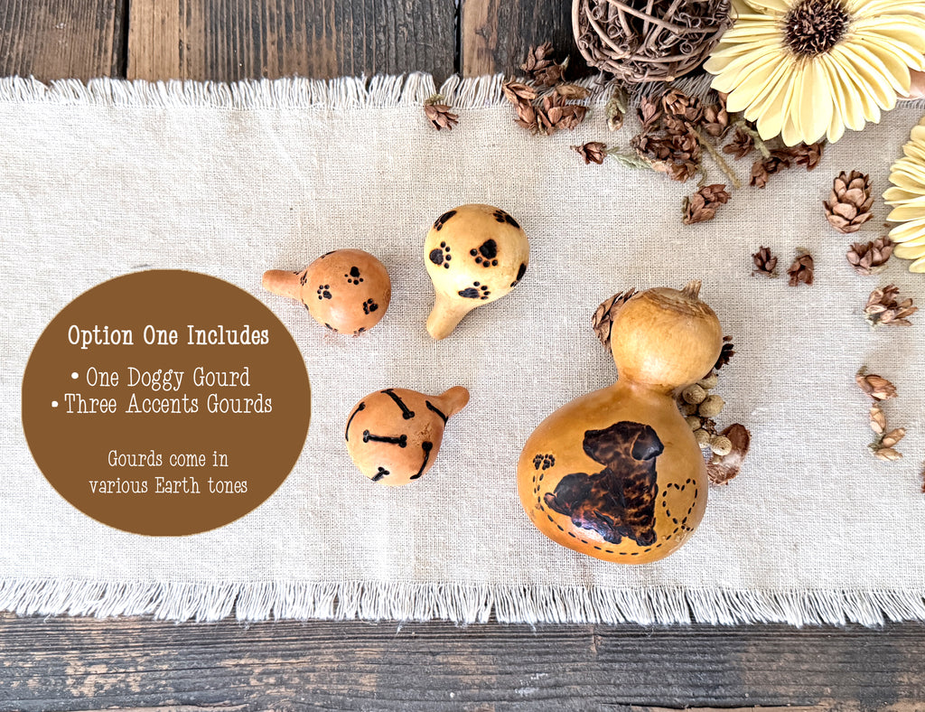 Labrador Retriever Gourd Decor – Hand Drawn Rustic Dog Accent