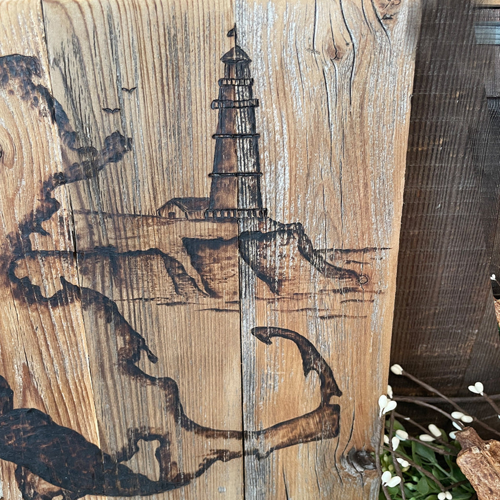 Rustic Massachusetts State Wall Art – Reclaimed Wood Map Decor