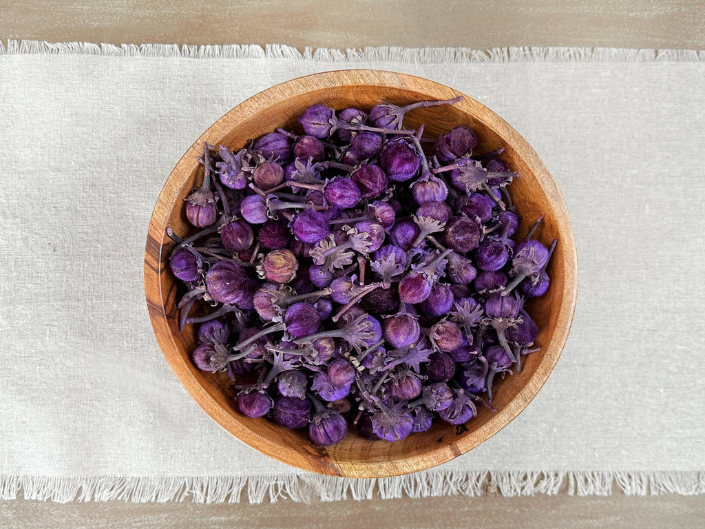 Purple Velvet Dried Botanicals – Decorative Bowl Fillers for Tables & Bowls