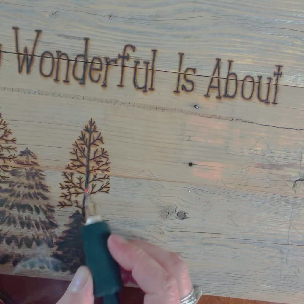 Rustic Deer Family Wall Art – Forest Scene on Reclaimed Wood