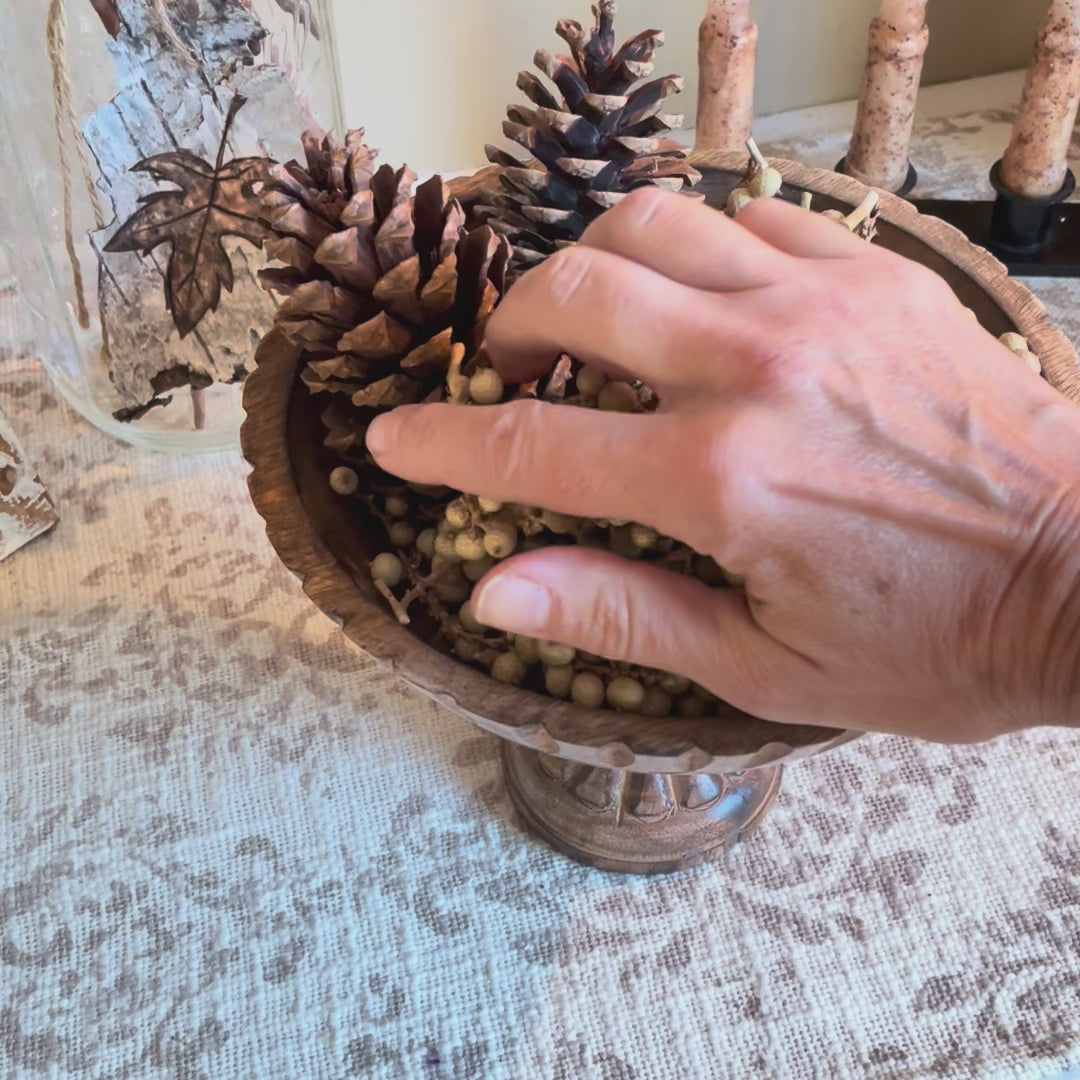 Neutral Botanical Bowl Fillers for Rustic Home Decor-Natural Dried Berries