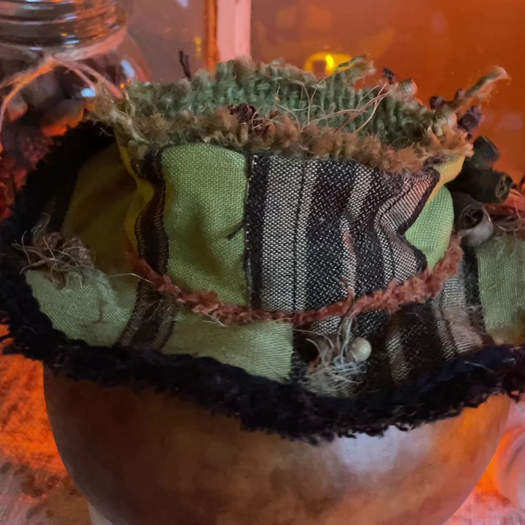 Pickle Pumpkin Gourd – Handmade Fall Centerpiece