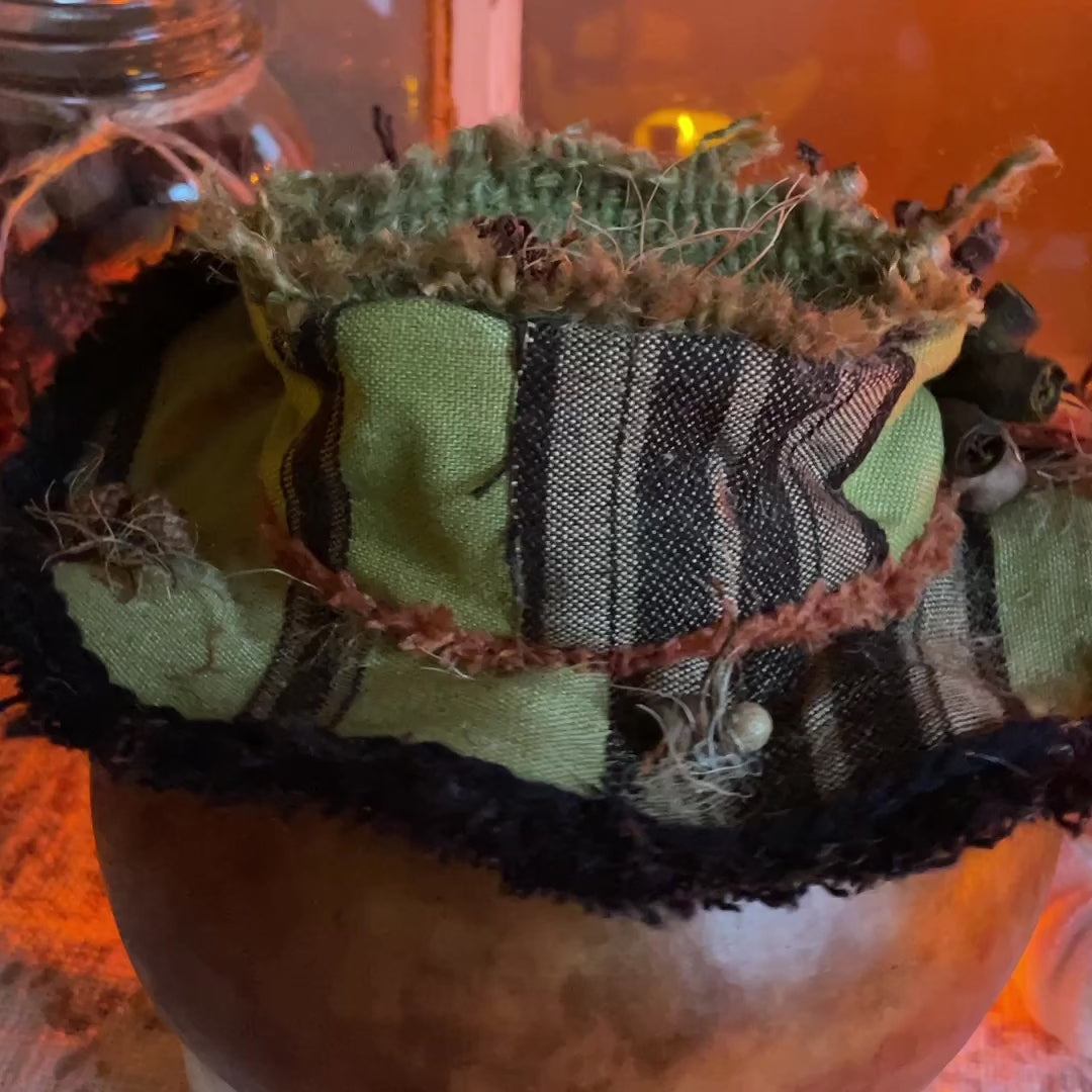 Pickle Pumpkin Gourd – Handmade Fall Centerpiece
