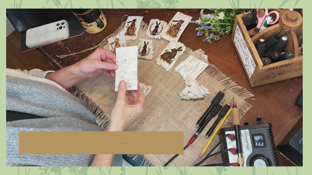 Handmade Birch Bark Gift Tags – Woodland Bunny & Rabbit Designs